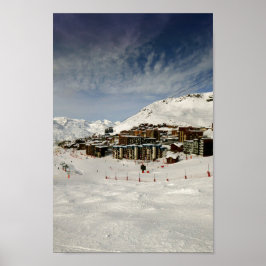 Val Thorens Three Valleys Fransk Alperna Frankrike Poster