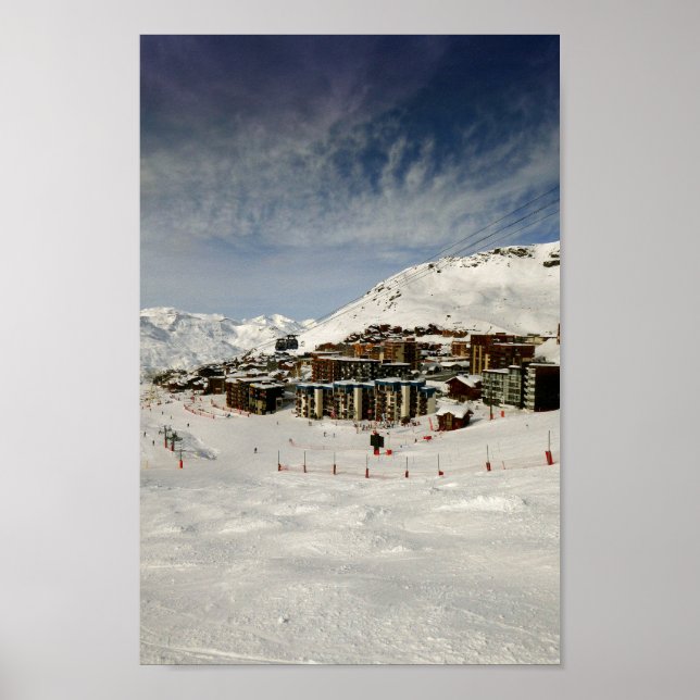 Val Thorens Three Valleys Fransk Alperna Frankrike Poster (Framsidan)