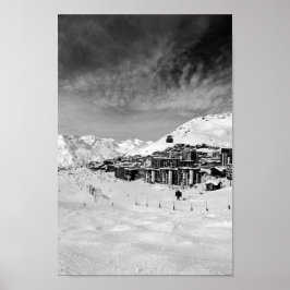 Val Thorens Three Valleys Fransk Alperna Frankrike Poster