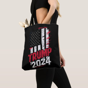 Val TRUMP 2024 USA Vintage Flagga Tygkasse