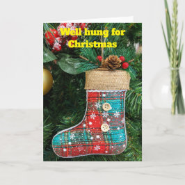 Väl upphängd för jul. kort