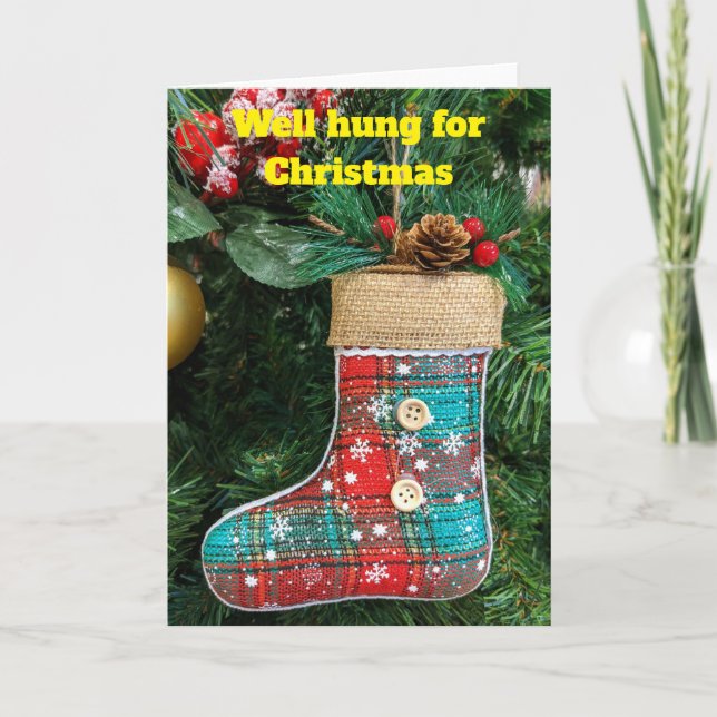 Väl upphängd för jul. kort (Framsida)
