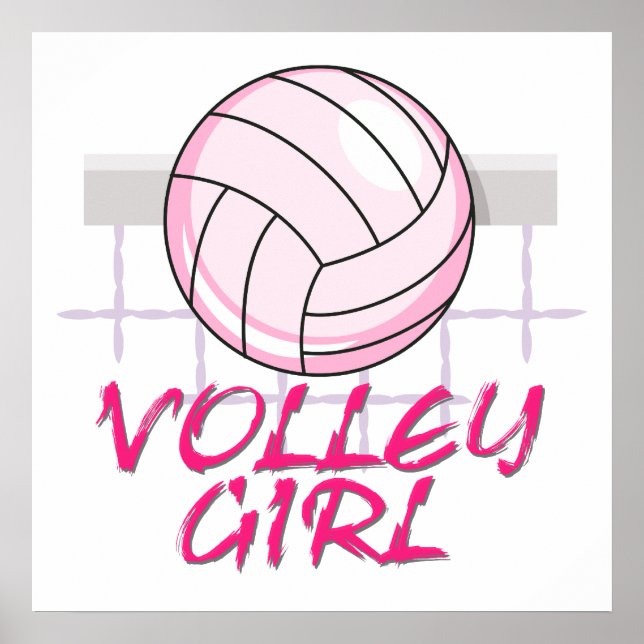 Val volley Girl volleyball-design Poster (Framsidan)
