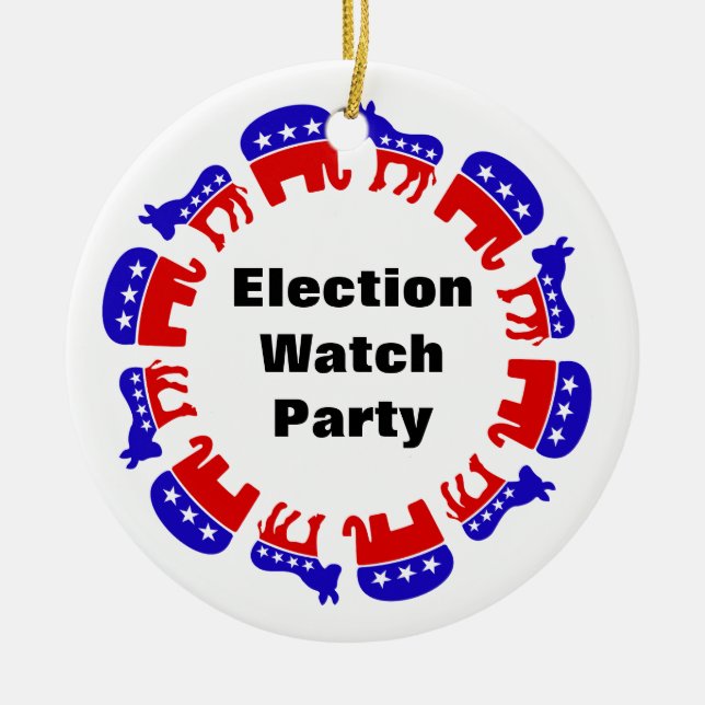 Val Watch Party Julgransprydnad Keramik (Framsidan)