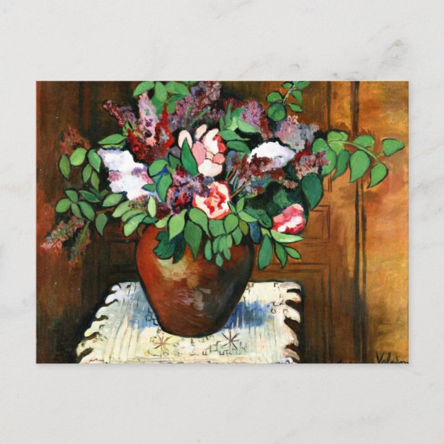 Valadon - Vas of Flowers, 1921 Vykort (Framsida)