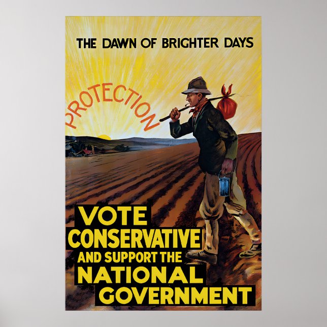 Valaffisch Brittiska Konservativa Partiet The Poster (Framsidan)