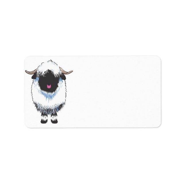 "Valais Black Nose Sheep Labels" Adressetikett (Framsidan)