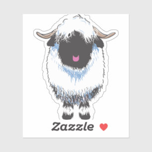 Valais Black Nose Sheep Laptop Sticker, dekal
