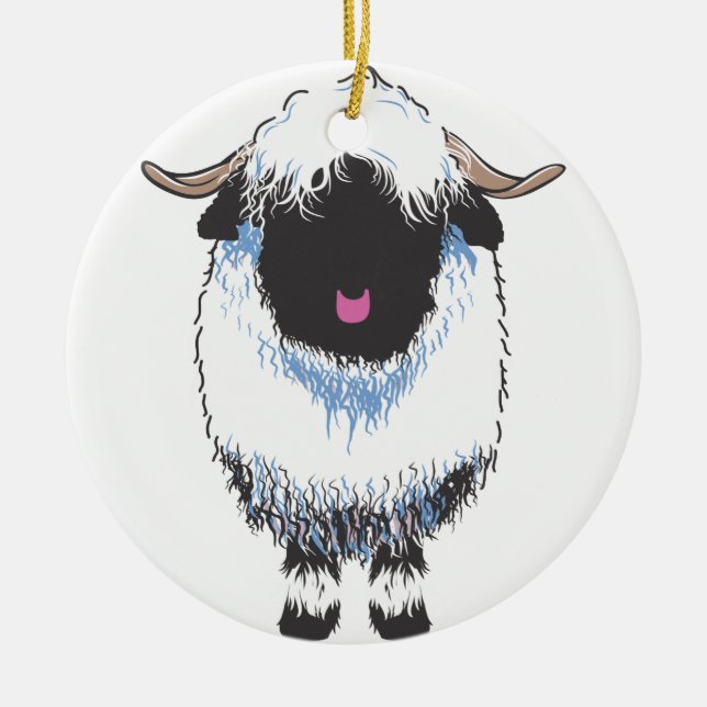 Valais Black Nose Sheep Ornament (Framsidan)