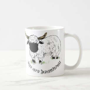 Valais Blacknose får - tackan är härlig! Kaffemugg