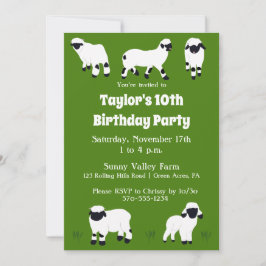 Valais Blendorse Sheep Farm Thworthy Party Inbjudningar