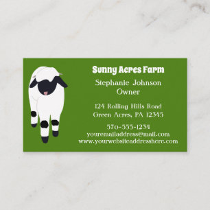 Valais Blendorse Sheep Farmers Wool Farm Visitkort