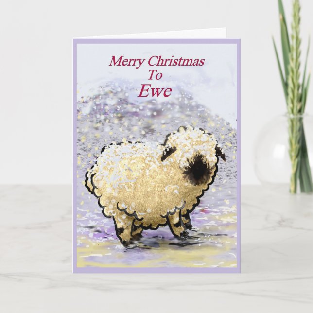 Valais Blendorse Sheep God jul Helgkort (Framsida)