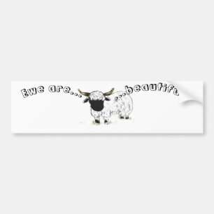 Valais Blnition Sheep - Vi är vackra! Bildekal
