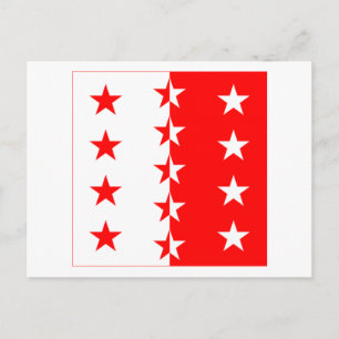 Valais Flagga Vykort