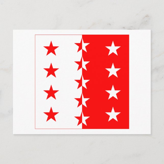 Valais Flagga Vykort (Framsida)