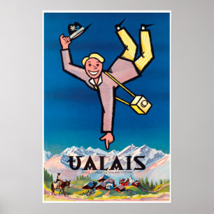 Valais,Schweiz,Suisse,Ski-Poster Poster