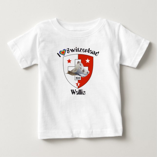 Valais / Wallis Schweiz-Suisse T-Shirt (Framsida)