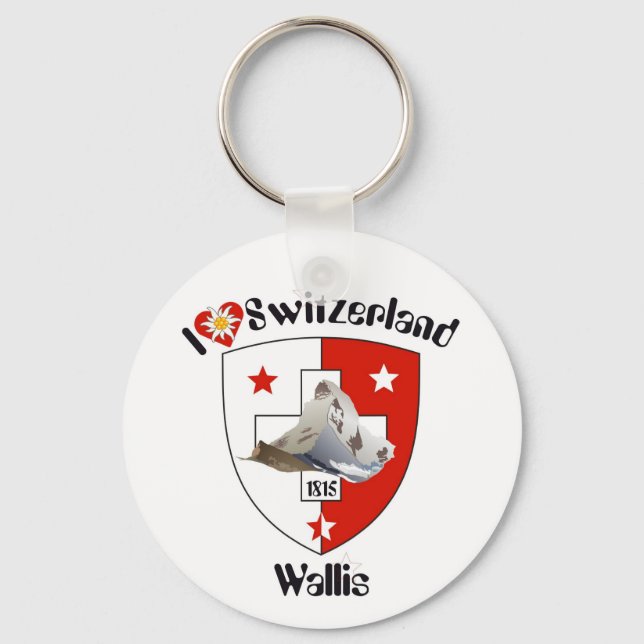 Valais / Wallis Suisse-Schweiz Schlüsselanhänger Nyckelring (Framsida)