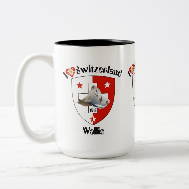 Valais / Wallis Tasse Två-Tonad Mugg (Vänster)