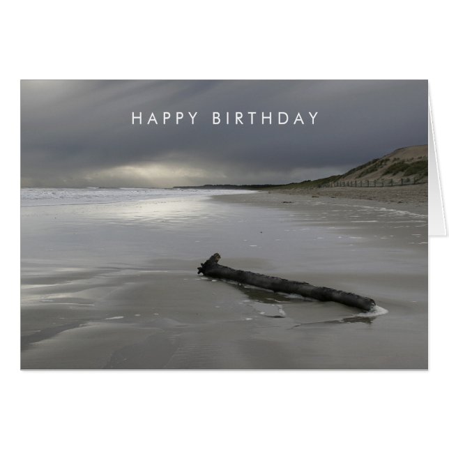 Valaklostrand på vintern hälsningskort (Framsidan Horizontal)