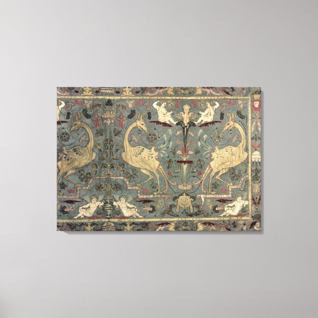 Valance of Renaissance design, 1700-talet (silke) Canvastryck (Framsida)