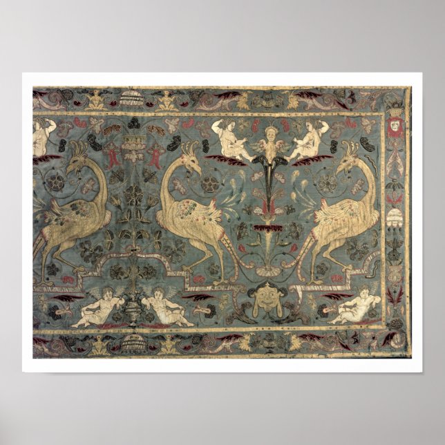 Valance of Renaissance design, 1700-talet (silke) Poster (Framsidan)