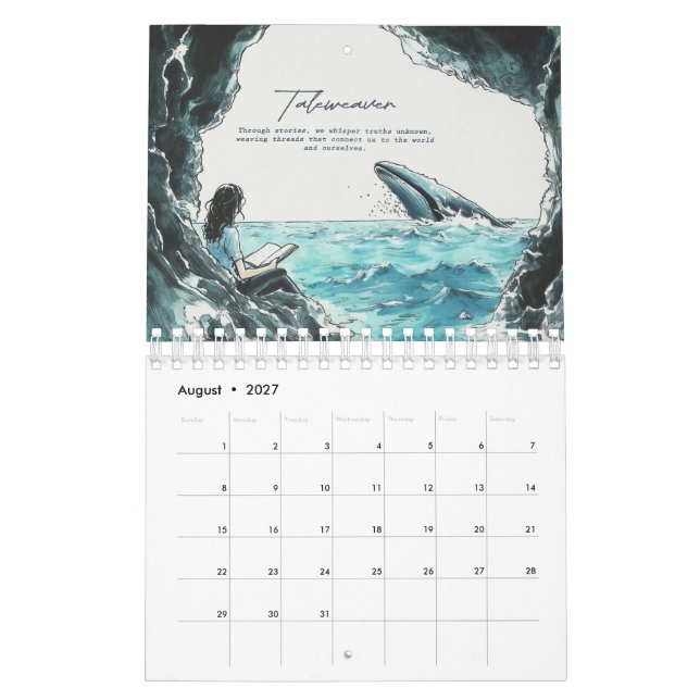 Valar av  2025 kalender (Aug 2027)