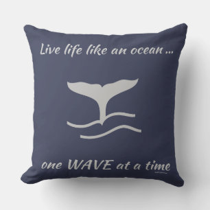 Valar i Svan med grafikområde Kudde