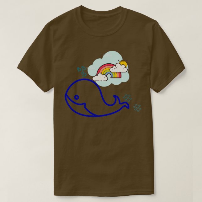 Valar med regnbågsdjur t shirt (Design framsida)