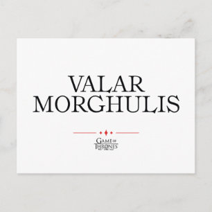 Valar Morghulis Vykort