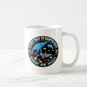 Valar och delfiner kaffemugg