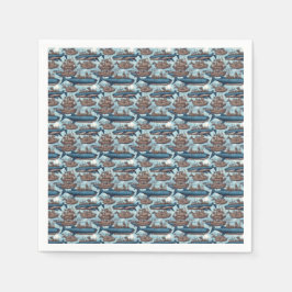 Valar och fraktaser av Steampunk Pappersservett