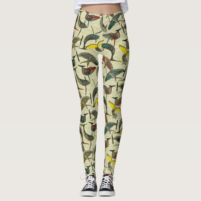 Valar och vinkar fetstil leggings (Framsida)