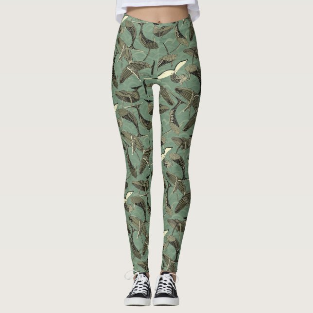Valar och vinkara akvarier leggings (Framsida)