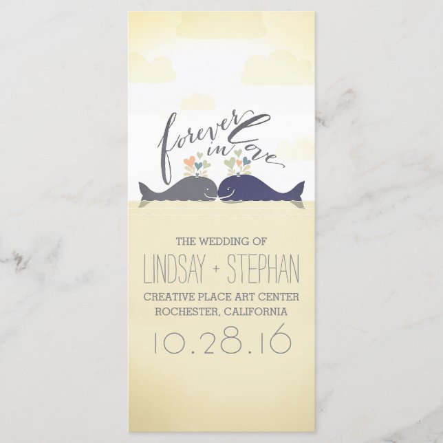 valar par romantiska nautiska bröllopsprogram program (Framsida)