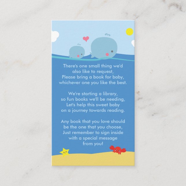 Valar under havet ger en Bok-dusch för in Tilläggskort (Framsida)