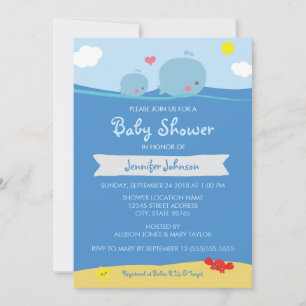 Valar under Sea Baby Shower/Sprinkle Inbjudan