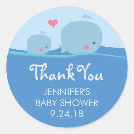 Valar under Sea Baby Shower Tack Sticker Runt Klistermärke