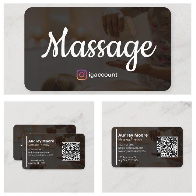 Välbefinnande Professionell Massage Terapi Visitkort (Wellness Professional Massage Therapy Business Card
)