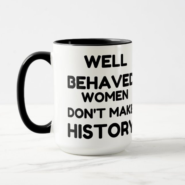 Välbetänkt kvinnlig feministisk OTE Mugg (Vänster)