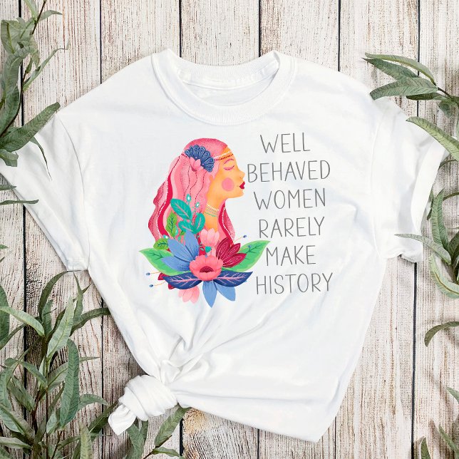 Välbetänkta kvinnor gör sällan historiens vattenfä t shirt (Skapare uppladdad)