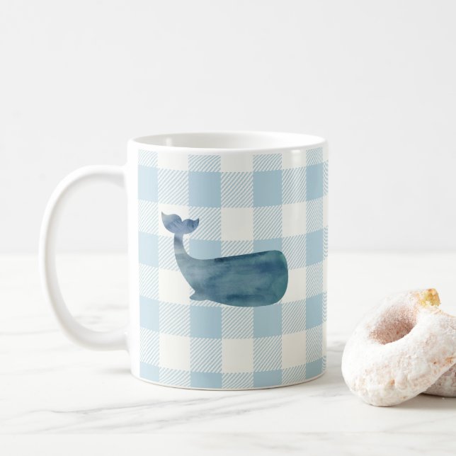Valblåkontroll Mönster-kaffe Mugg (Med munk)