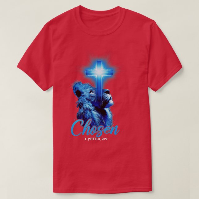 Vald 1 Peter 2 9 Bibelskript citat Christian T Shirt (Design framsida)