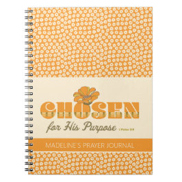 Vald 1 Peter 2:9 Retro Prayer Journal Anteckningsbok