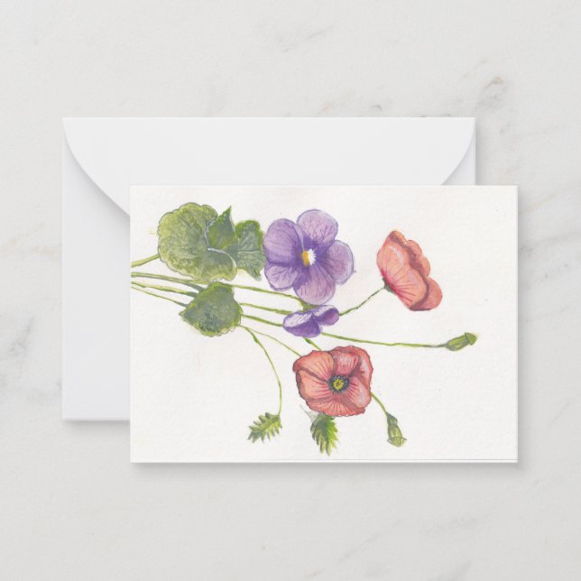 Våld och poppies anteckningskort (Framsida)