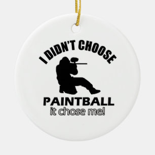 Valde inte Paintball Julgransprydnad Keramik