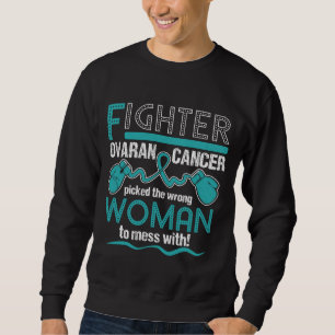 Valde OVARIAN CANCER för kämpen den fla kvinnan Lång Ärmad Tröja