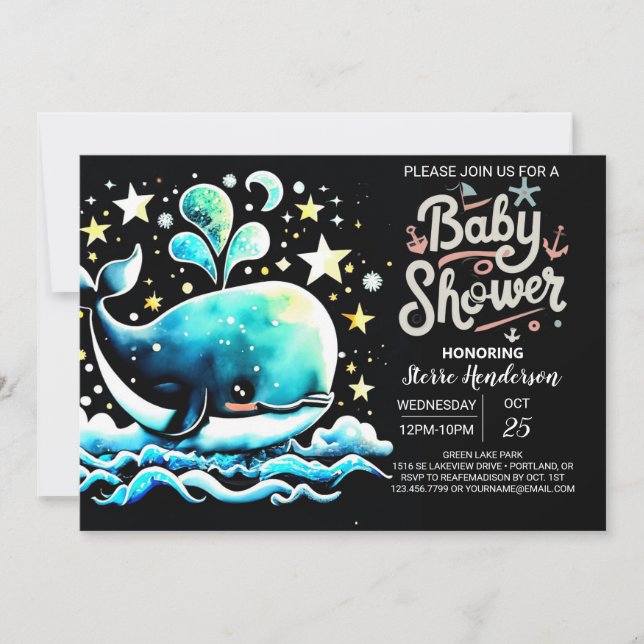 Välde under Sea Boho Boy Shower Inbjudningar (Framsida)