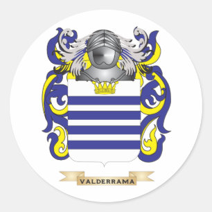 Valderrama familjvapensköld (vapenskölden) runt klistermärke